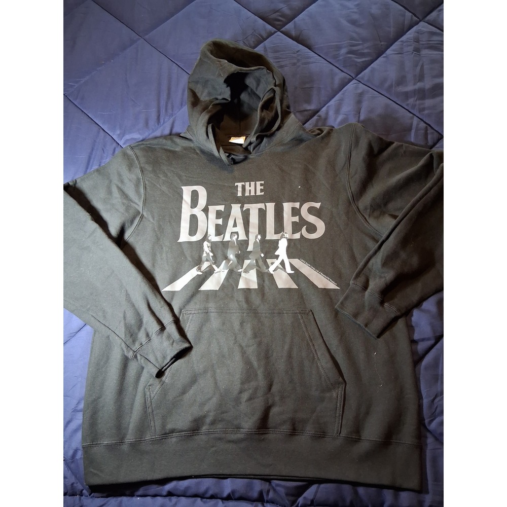 The Beatles‎ Abbey Road Graphic Hoodie Mens Large Black Port & Company Pullover